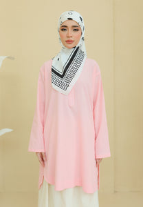 Mahdia Linen Top (Soft Rose)