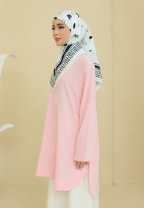 Mahdia Linen Top (Soft Rose)