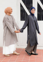 Load image into Gallery viewer, Ibna Printed Tunic (Dark Blue Checkered)