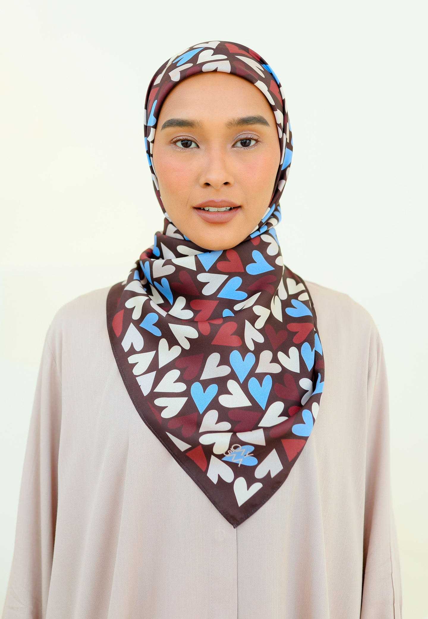 Elena Printed Square (Dark Maroon)