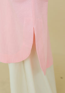 Mahdia Linen Top (Soft Rose)
