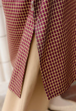 Load image into Gallery viewer, Ibna Printed Tunic (Maroon Checkered)