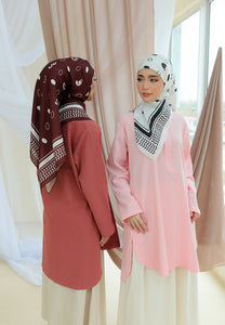 Mahdia Linen Top (Soft Rose)