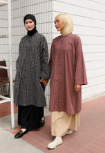 Load image into Gallery viewer, Ibna Printed Tunic (Maroon Checkered)