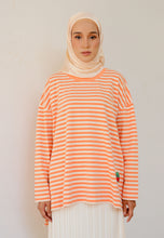 Load image into Gallery viewer, Breezy Stripe T-Shirt (Orange Cream)