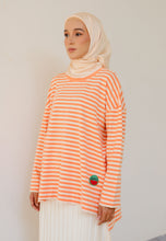 Load image into Gallery viewer, Breezy Stripe T-Shirt (Orange Cream)