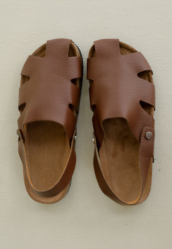 Mia Clog Sandals (Dark Brown)