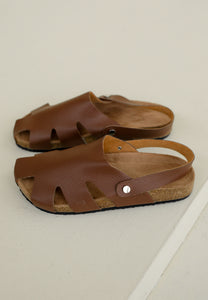 Mia Clog Sandals (Dark Brown)