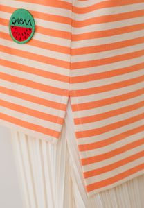 Breezy Stripe T-Shirt (Orange Cream)