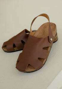 Mia Clog Sandals (Dark Brown)