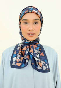 Elena Printed Square (Dark Blue)