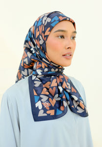 Elena Printed Square (Dark Blue)