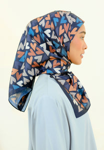 Elena Printed Square (Dark Blue)