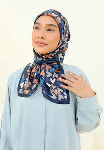 Elena Printed Square (Dark Blue)