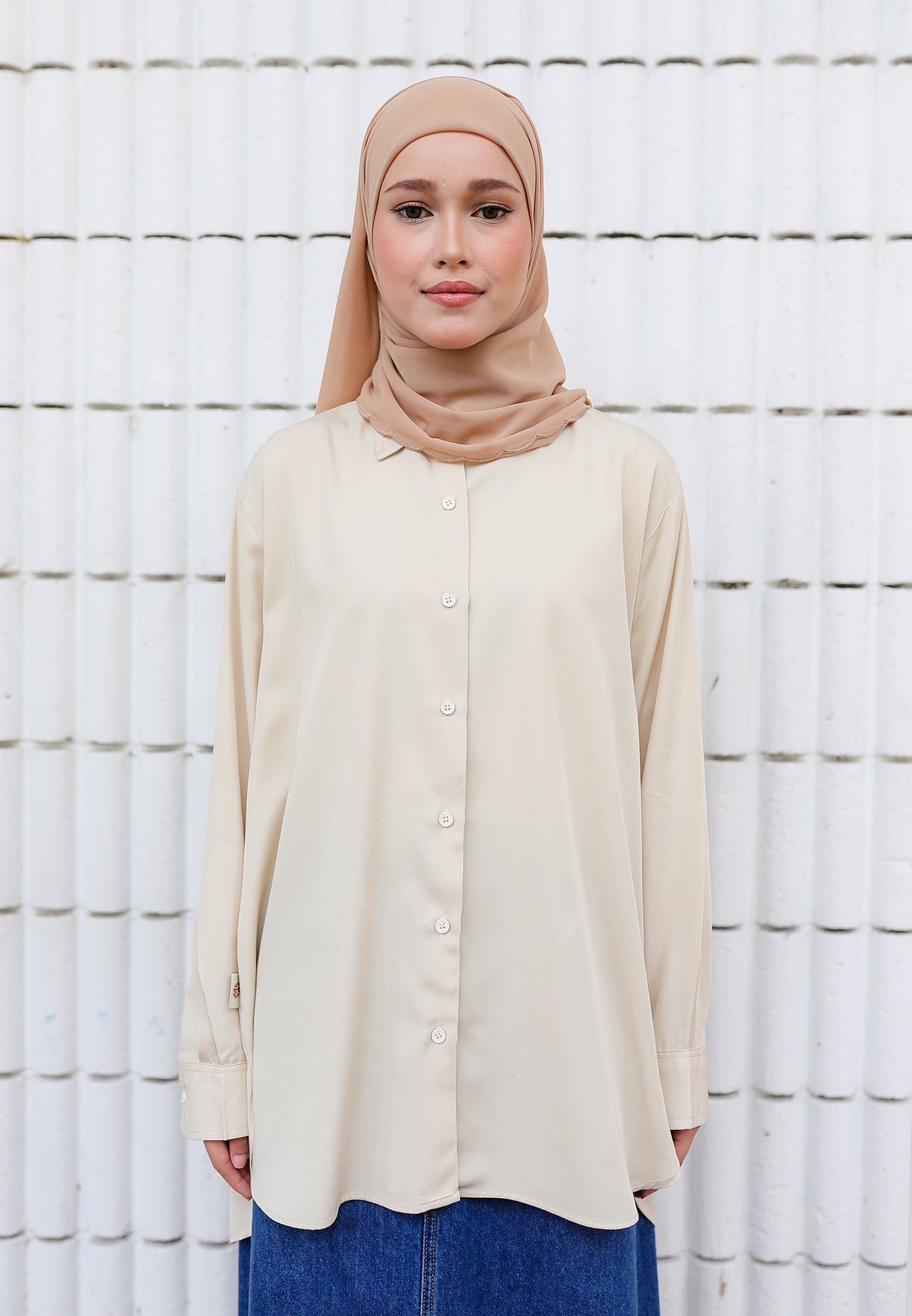 Jenna Plain Top (Cream)
