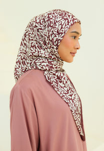 Elena Printed Square (Burgundy)