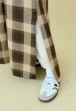 Load image into Gallery viewer, Azra Checkered Caftan (Coffee)