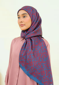 Elena Printed Square (Midnight Blue)