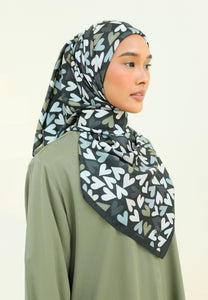 Elena Printed Square (Dark Olive)