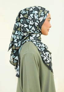 Elena Printed Square (Dark Olive)