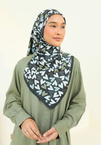 Elena Printed Square (Dark Olive)