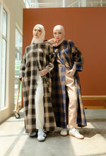 Load image into Gallery viewer, Azra Checkered Caftan (Coffee)