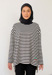 Breezy Stripe T-Shirt (Black)