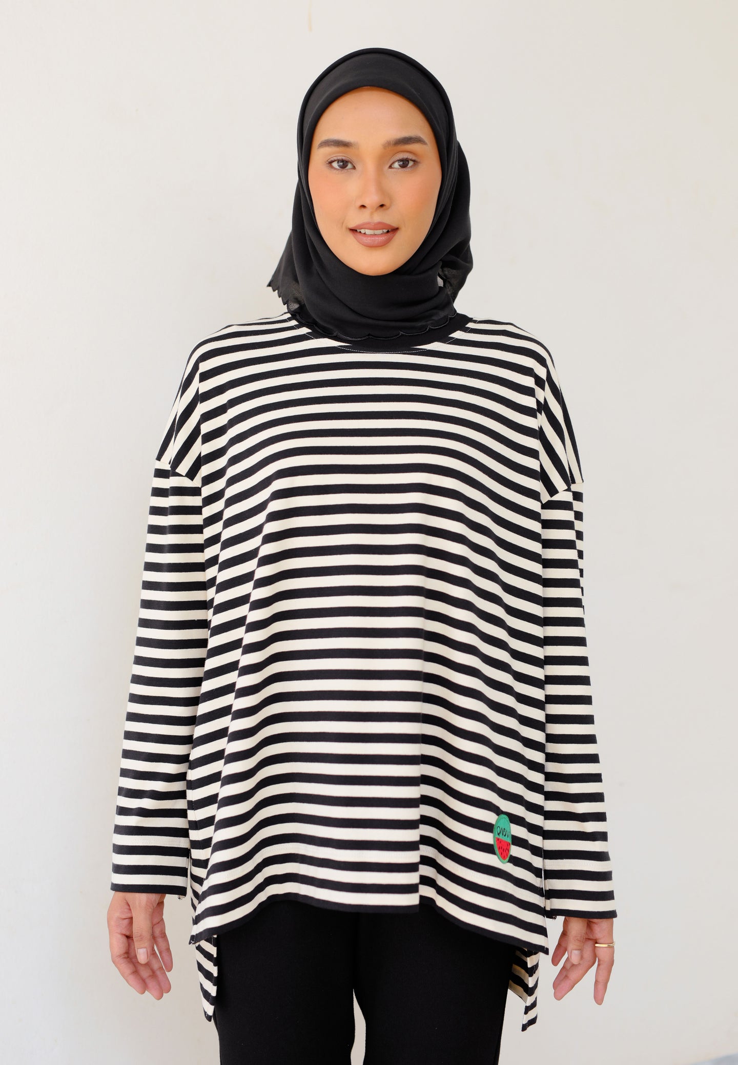 Breezy Stripe T-Shirt (Black)