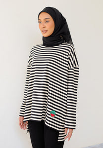 Breezy Stripe T-Shirt (Black)