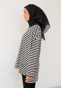 Breezy Stripe T-Shirt (Black)