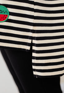 Breezy Stripe T-Shirt (Black)