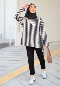 Breezy Stripe T-Shirt (Black)