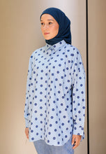 Load image into Gallery viewer, Tania Polka Top (Dark Blue)