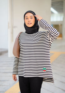 Breezy Stripe T-Shirt (Black)