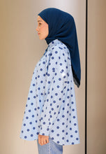 Load image into Gallery viewer, Tania Polka Top (Dark Blue)