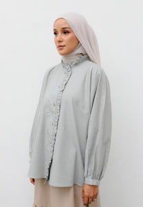 Neeya Ruffles Top (Soft Grey)
