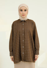 Load image into Gallery viewer, Humraa Polka Top (Dark Choco)