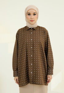 Humraa Polka Top (Dark Choco)