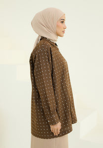 Humraa Polka Top (Dark Choco)