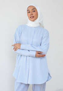 Zoha Stripe Top (Light Blue)