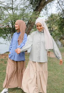 Neeya Ruffles Top (Soft Grey)