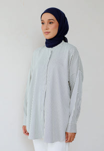 Zoha Stripe Top (Dark Blue)