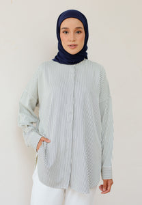 Zoha Stripe Top (Dark Blue)