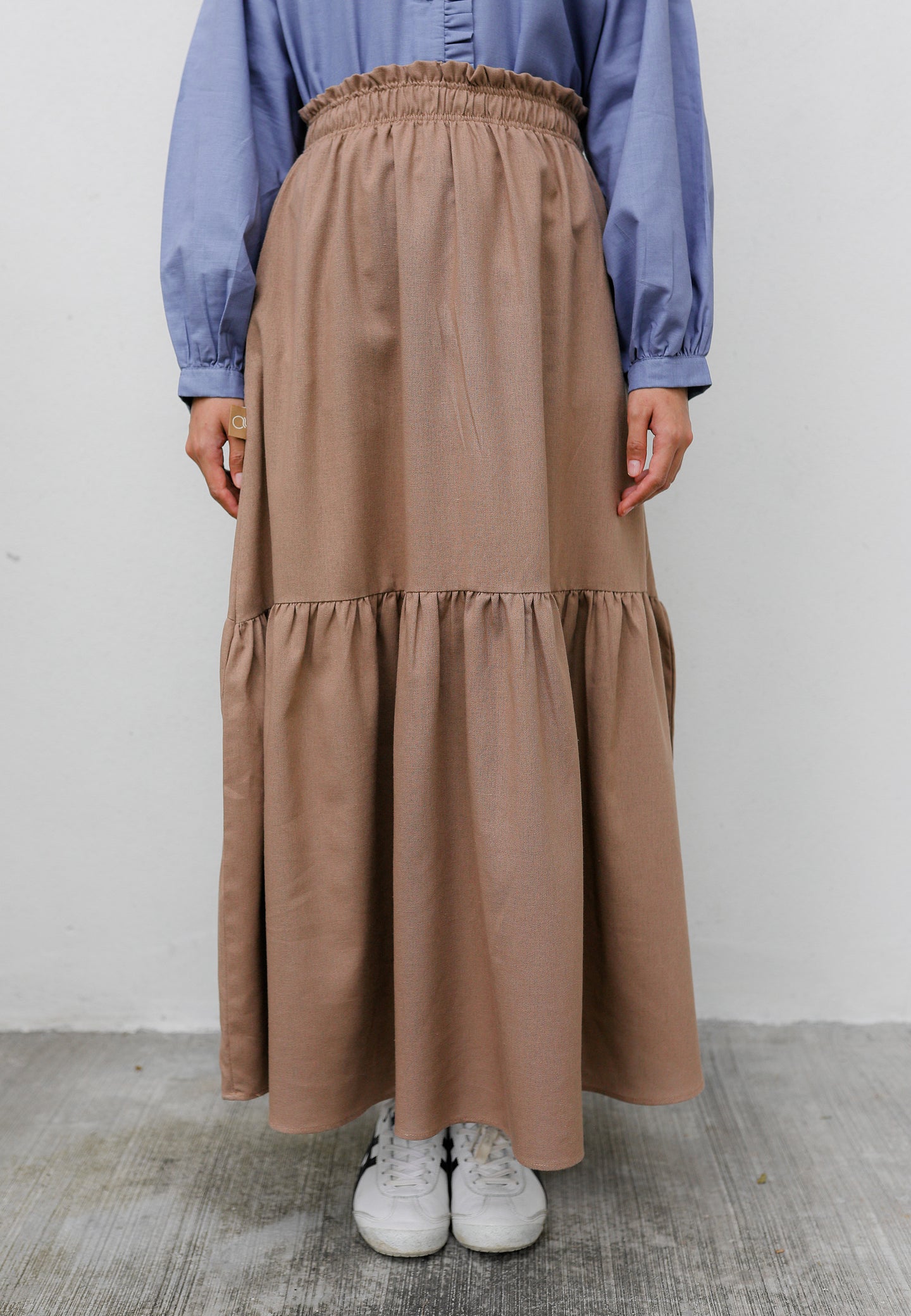 Nora Tiered Skirt (Brown)