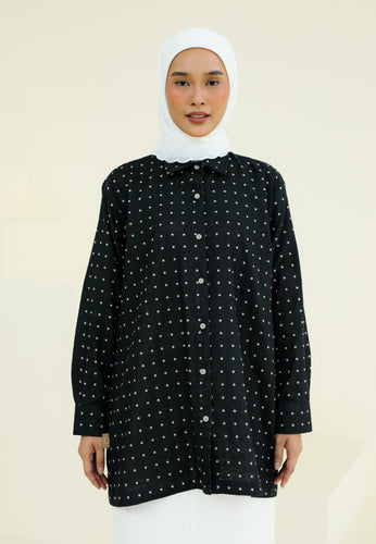 Humraa Polka Top (Black)