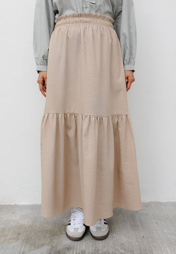 Nora Tiered Skirt (Nude)