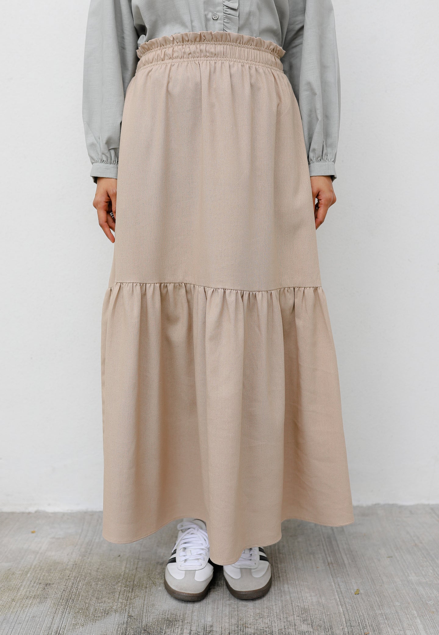Nora Tiered Skirt (Nude)
