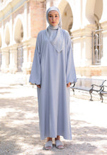 Load image into Gallery viewer, Balqis Scallop Kaftan (Dusty Blue)