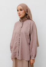 Load image into Gallery viewer, Neeya Ruffles Top (Dusty Brown)