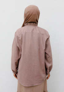 Neeya Ruffles Top (Dusty Brown)